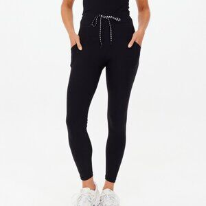 The Upside PEACHED 25IN POCKET MIDI PANT, black, size S or L, NWT